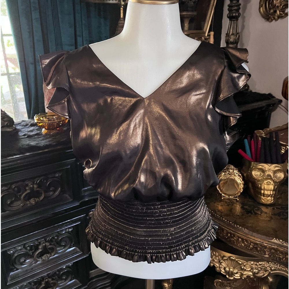 BNWOT Nine West gold top